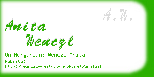 anita wenczl business card